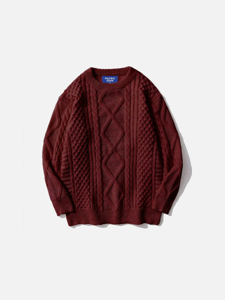 Analeigh™ | Retro Textured Knit Sweater