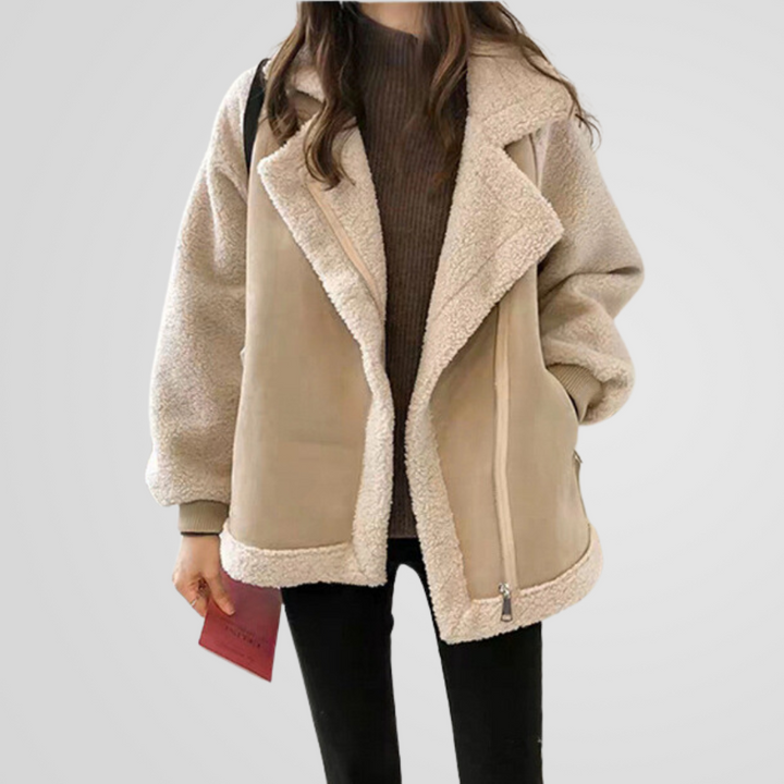 Emma™ Cozy Chic: teddy winter coat with a luxurious suede look