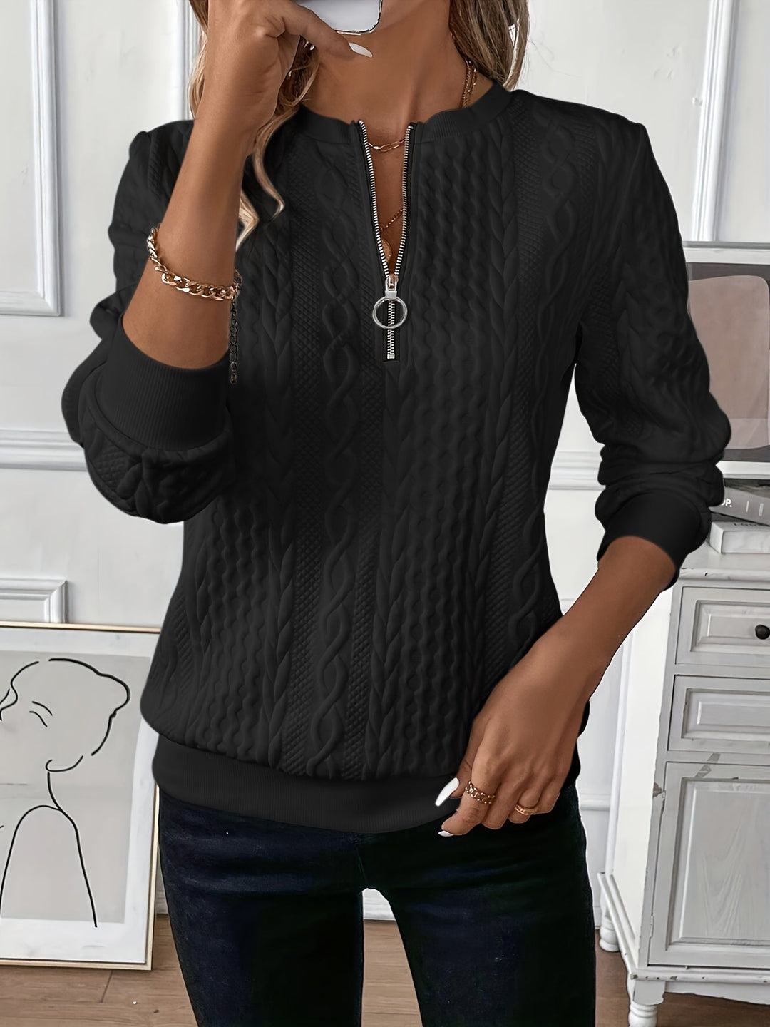 Emily™ | Elegant zip jumper for comfort and style (1+1 Free)