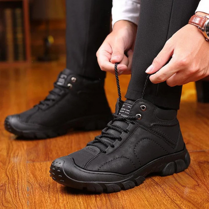 Norbertus | Casual Leather Ankle Boots