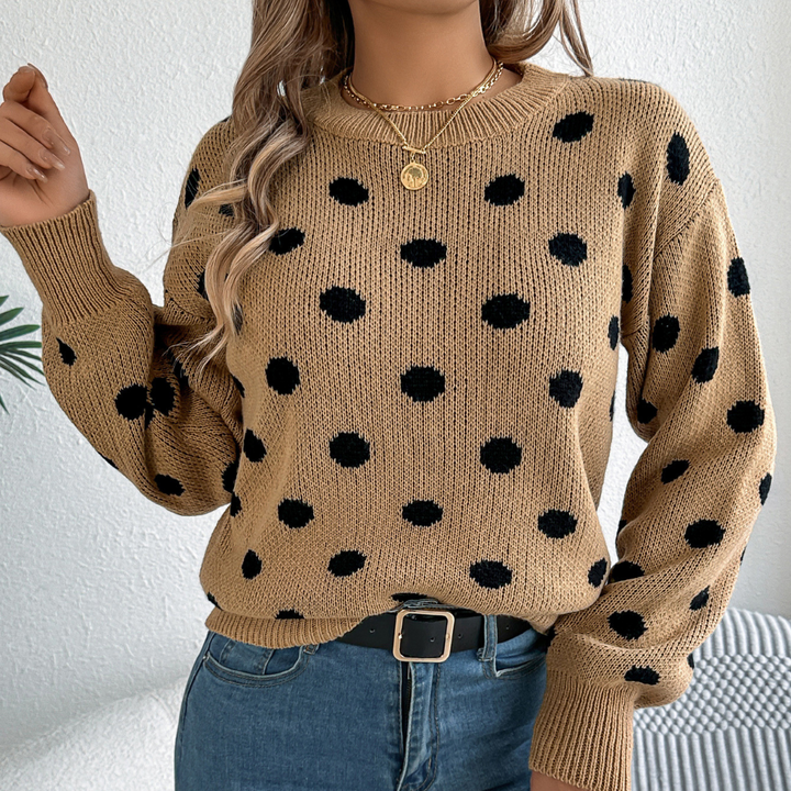 Nuala | Knitted sweater With Dot Patterns