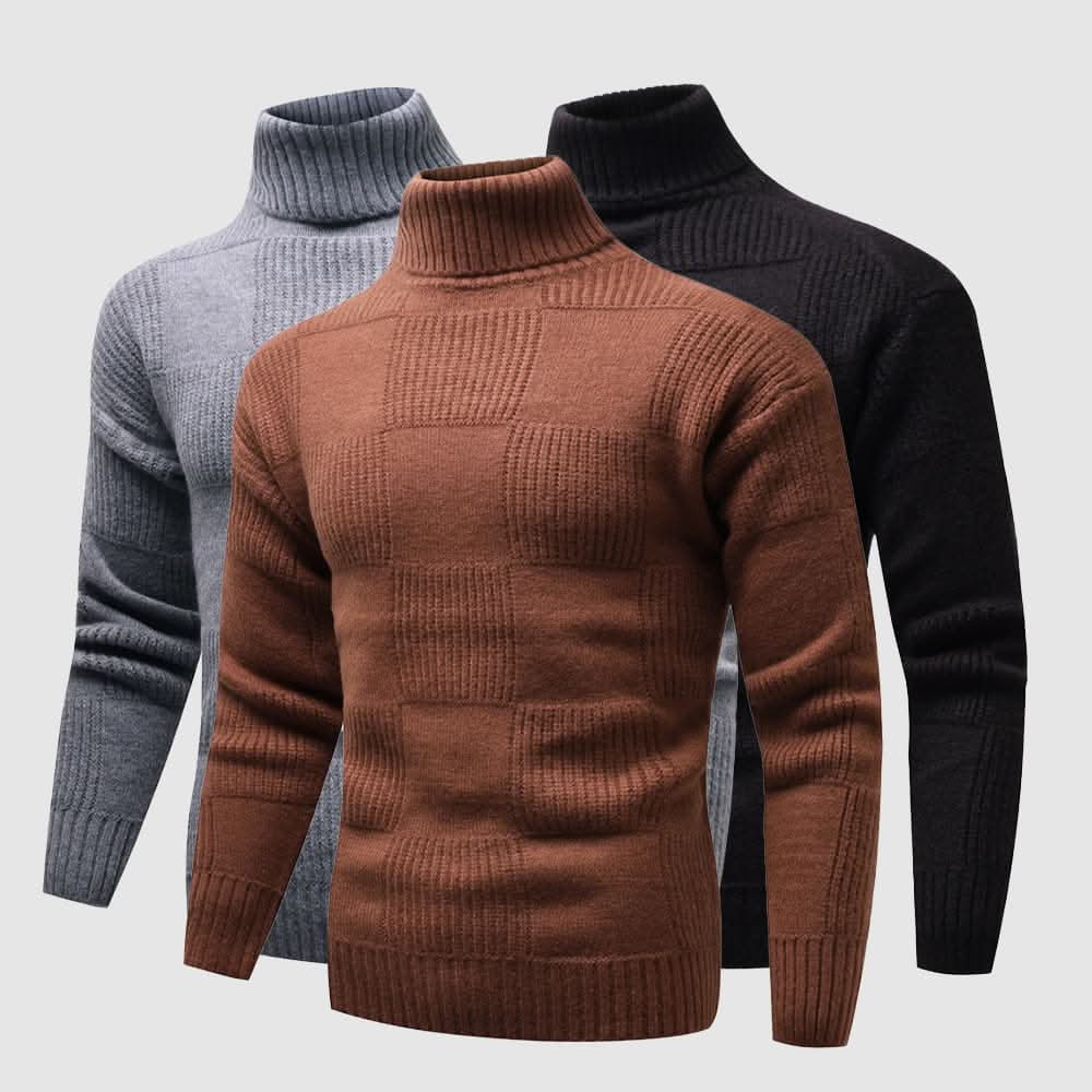 Adam | Men’s Spring Textured Slim Fit Turtleneck Sweater