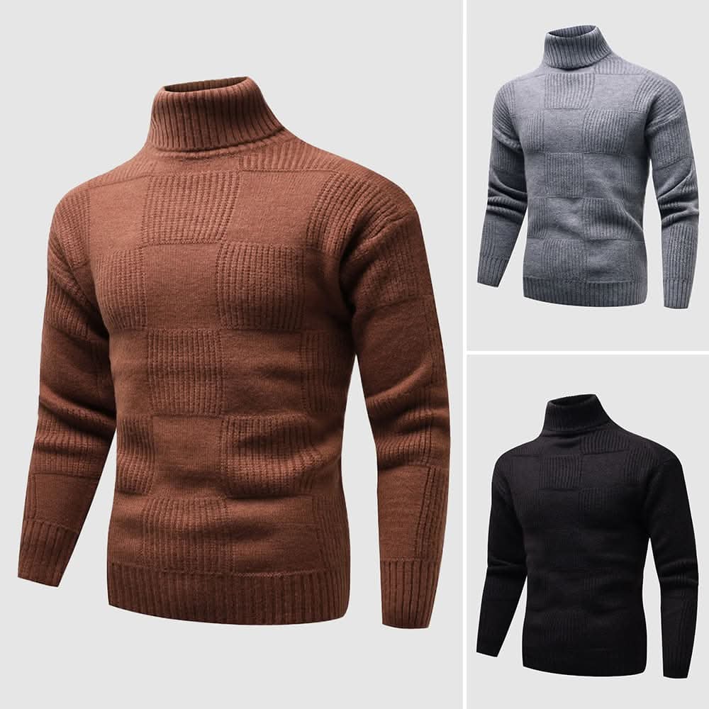 Adam | Men’s Spring Textured Slim Fit Turtleneck Sweater