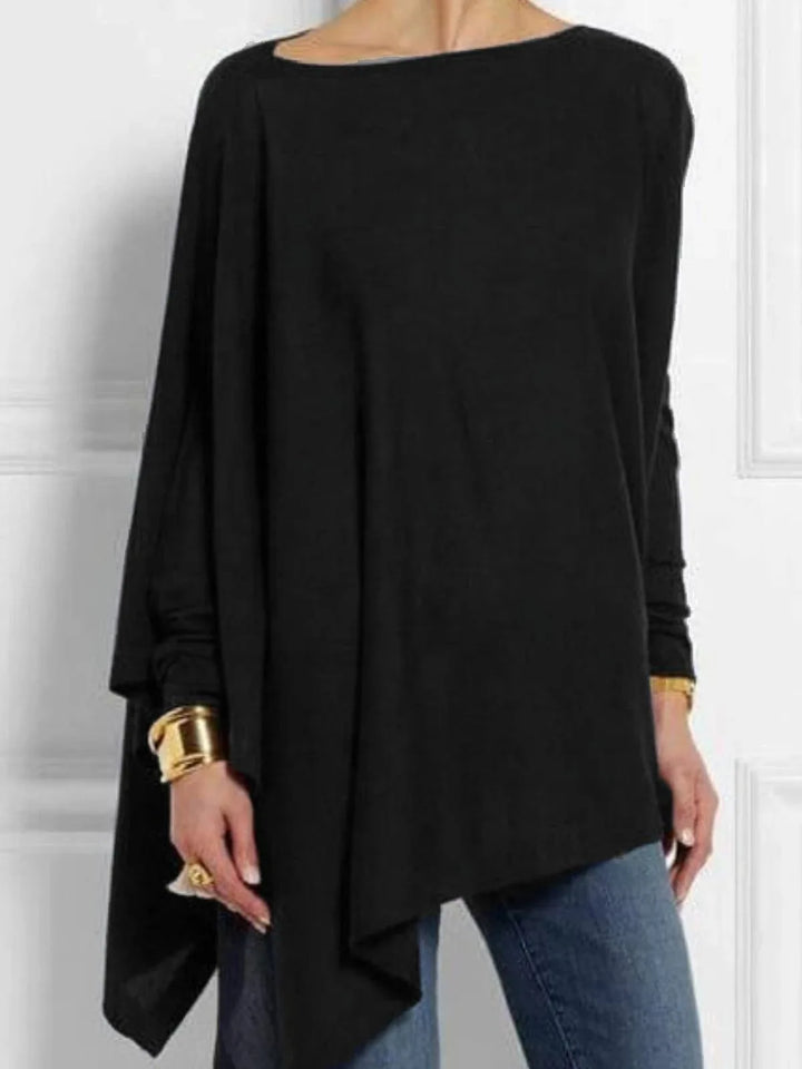 Avery | Cotton Irregular Hem Tunic Top