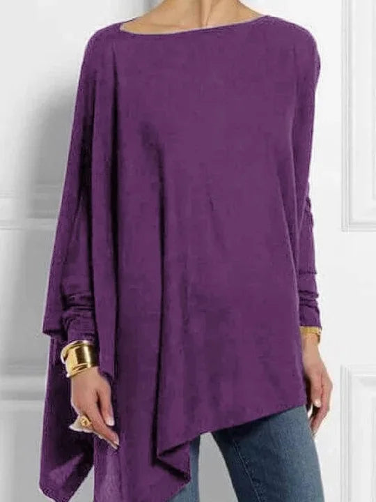 Avery | Cotton Irregular Hem Tunic Top