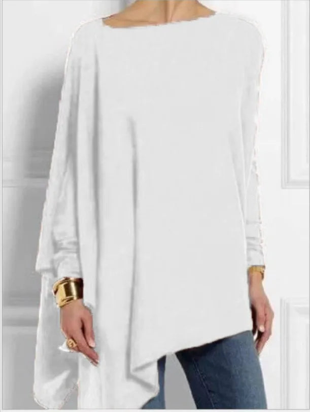 Avery | Cotton Irregular Hem Tunic Top