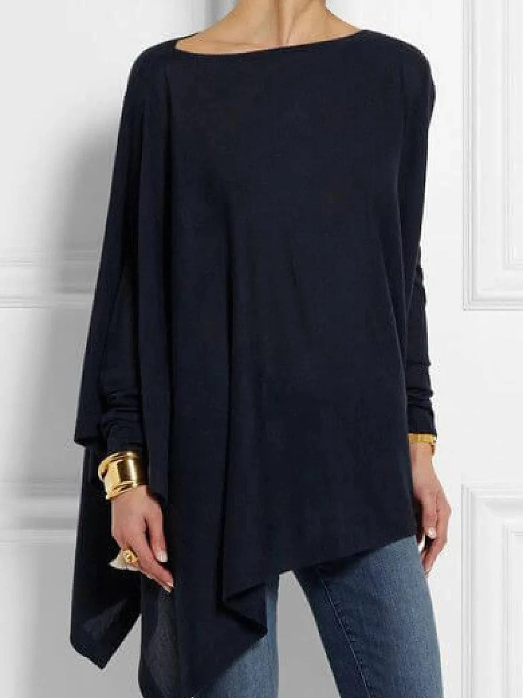 Avery | Cotton Irregular Hem Tunic Top