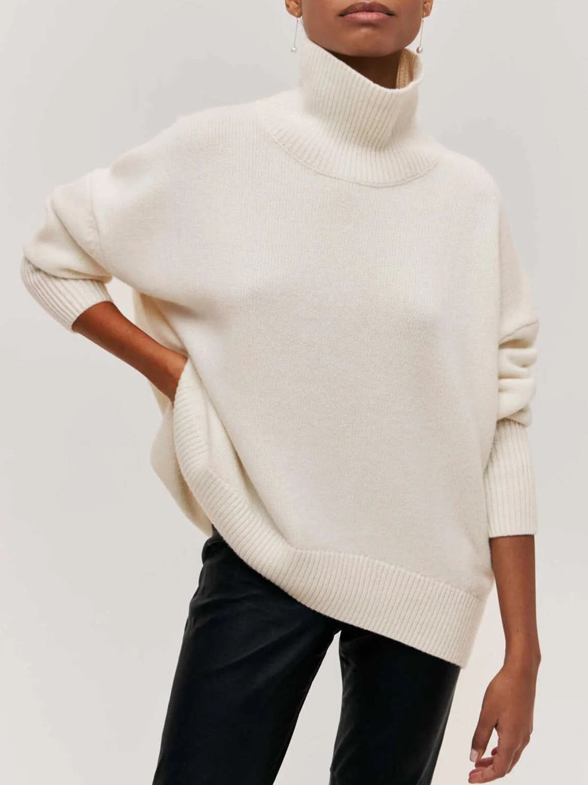 Abigail | Women’s Relaxed Oversized Cozy Turtleneck Sweater