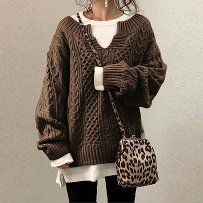 Kelly | Knitted Sweater With Twisted Pattern