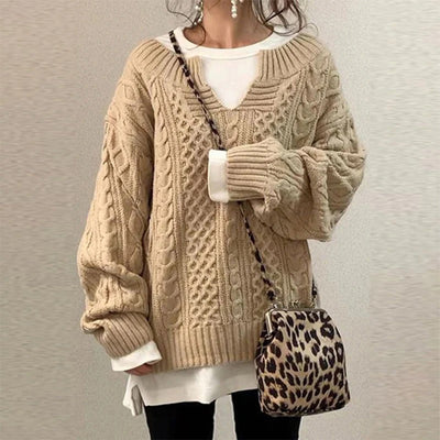 Kelly | Knitted Sweater With Twisted Pattern