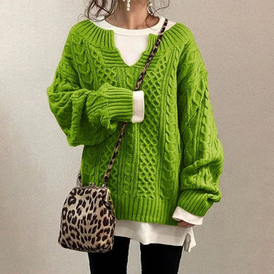 Kelly | Knitted Sweater With Twisted Pattern