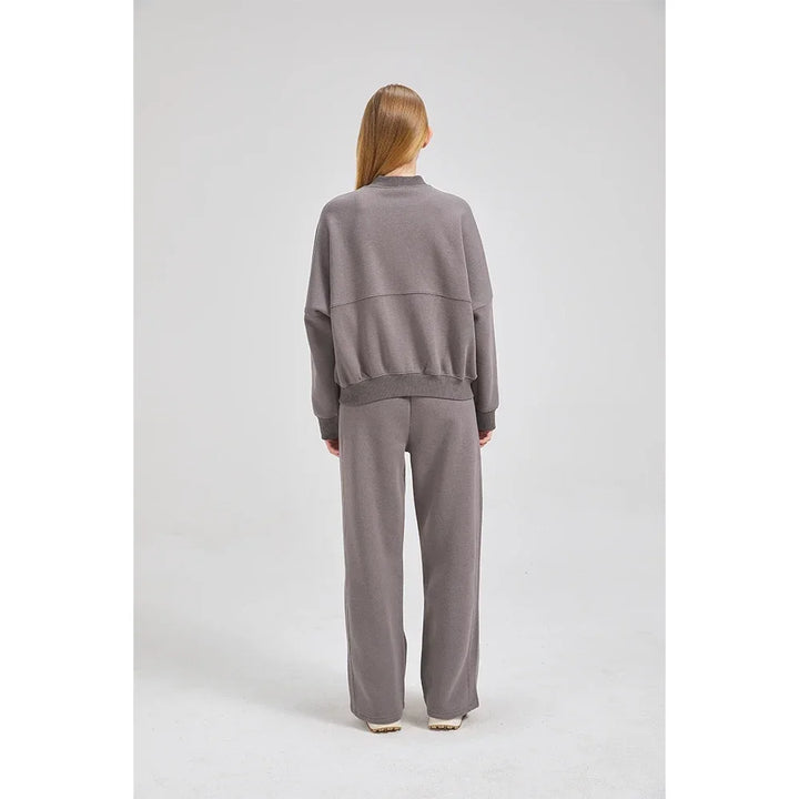 Zara | Zipper Cardigan & Baggy Pants Set