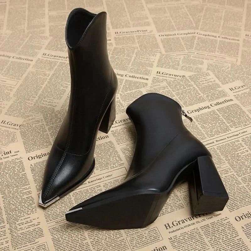 Abigail | Women’s Spring Pointed Heel Ankle Boots
