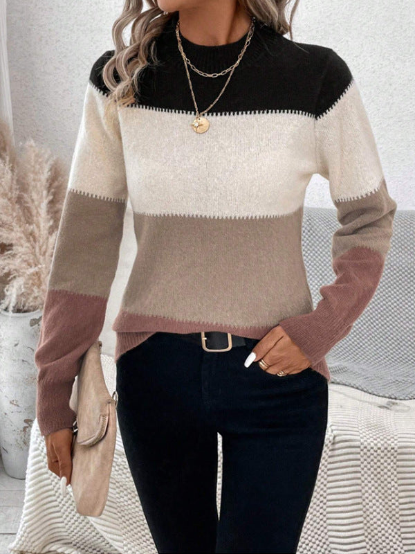 Bella - Timeless Contrast Knit Sweater