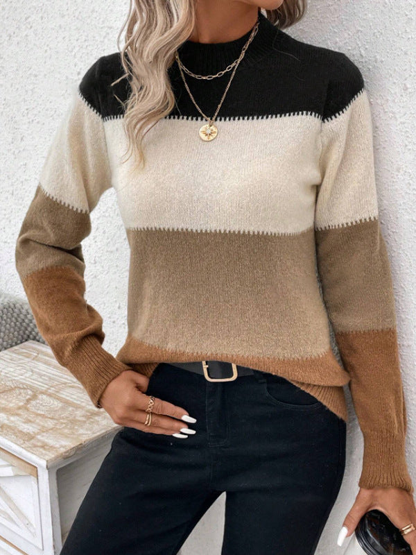 Bella - Timeless Contrast Knit Sweater