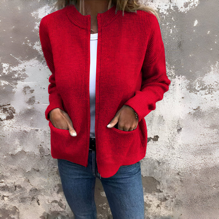 Elin™ - Knitted Cardigan with Zipper and Pockets