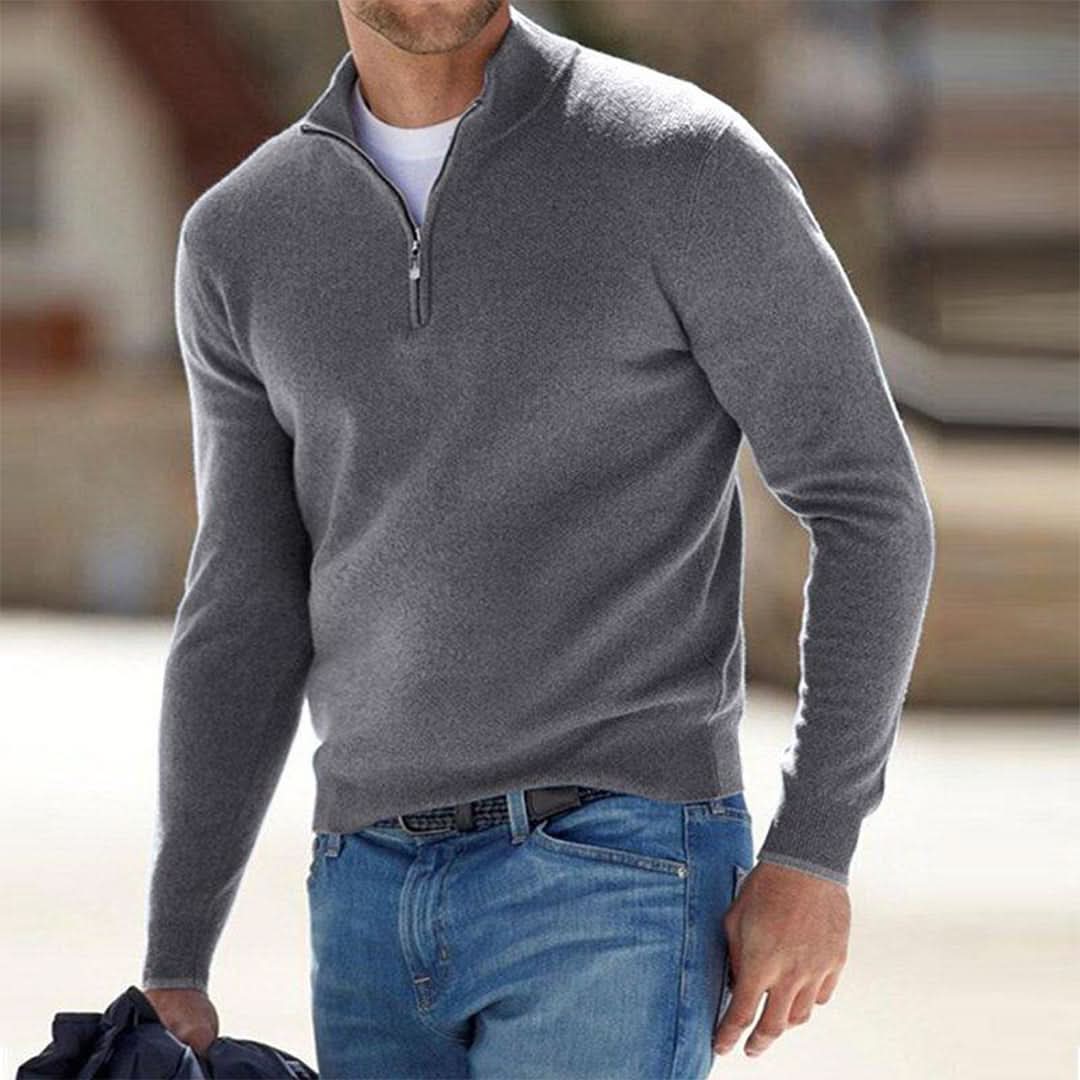 Adam | Casual Zip Neck Sweater for Men