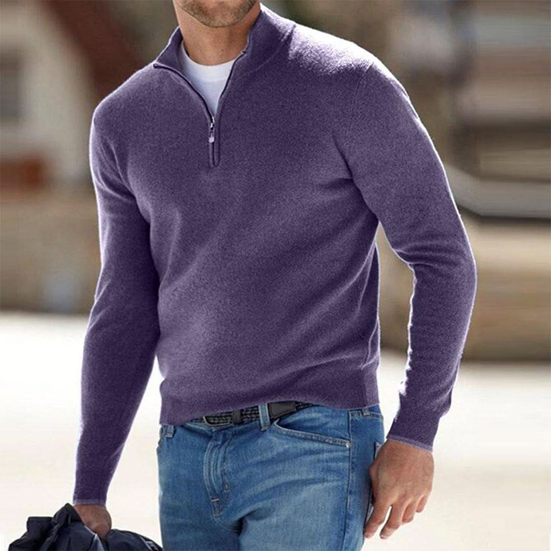 Adam | Casual Zip Neck Sweater for Men
