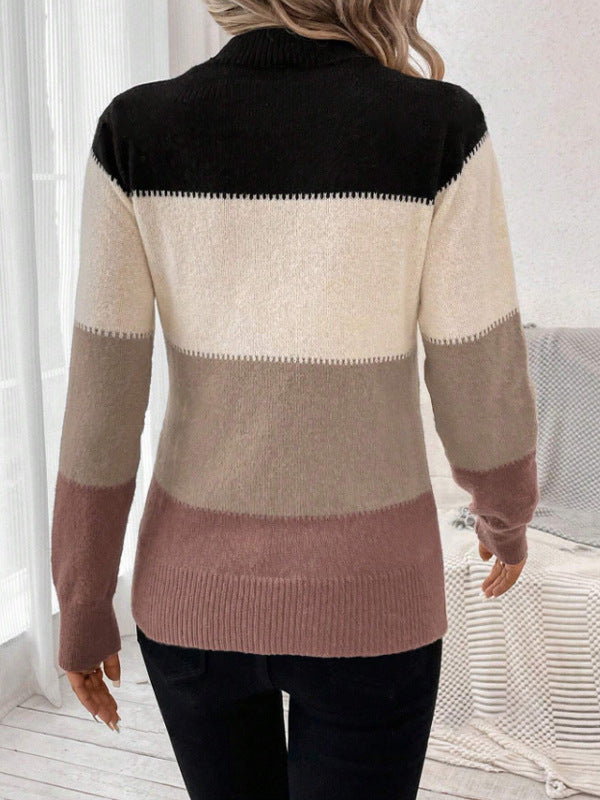 Bella - Timeless Contrast Knit Sweater