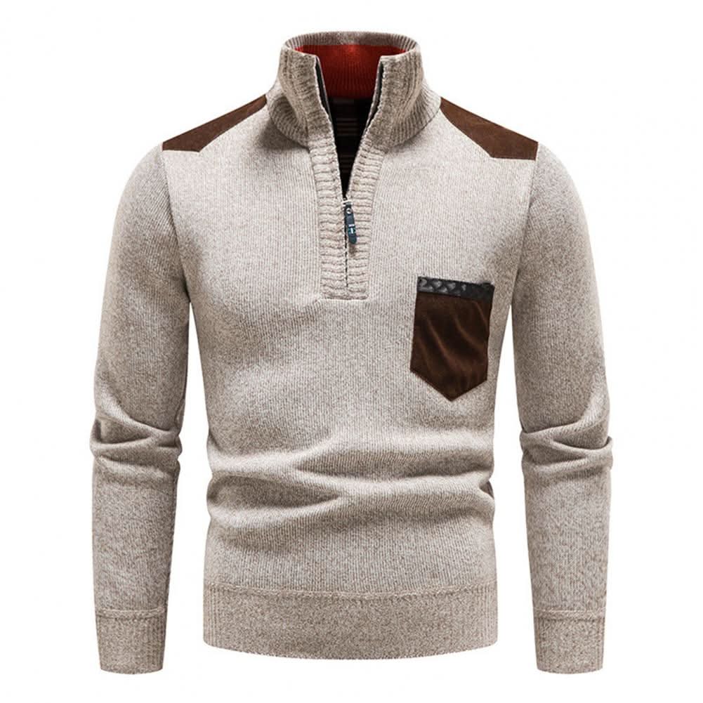 Alexander | Fashionable Zip Sweater for Men with Pocket